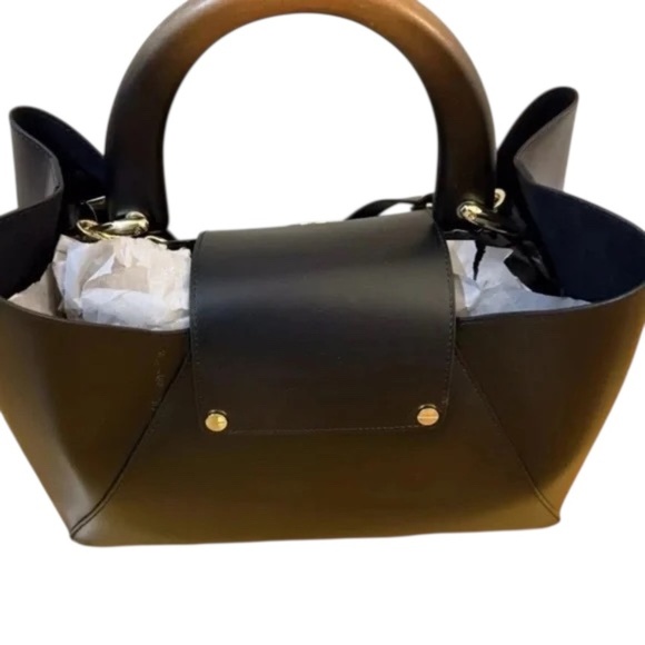 NWT CLAUDIA Firenze Isabela Nero Women’s Black Tote Style Handbag - Picture 8 of 8